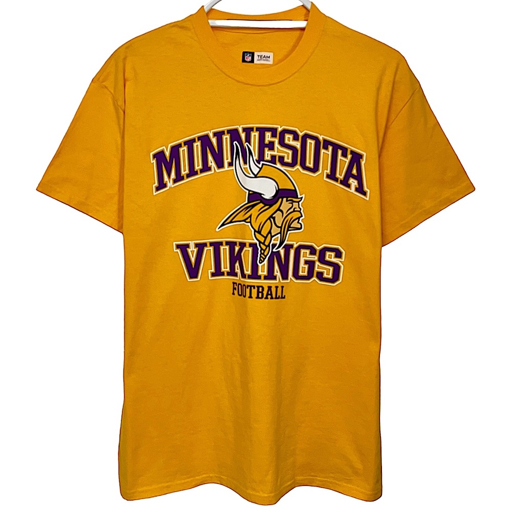 MINNESOTA VIKINGS T SHIRT NEW WITHOUT TAGS NFL FOOTBALL LOGO MASCOT TEE MEDIUM